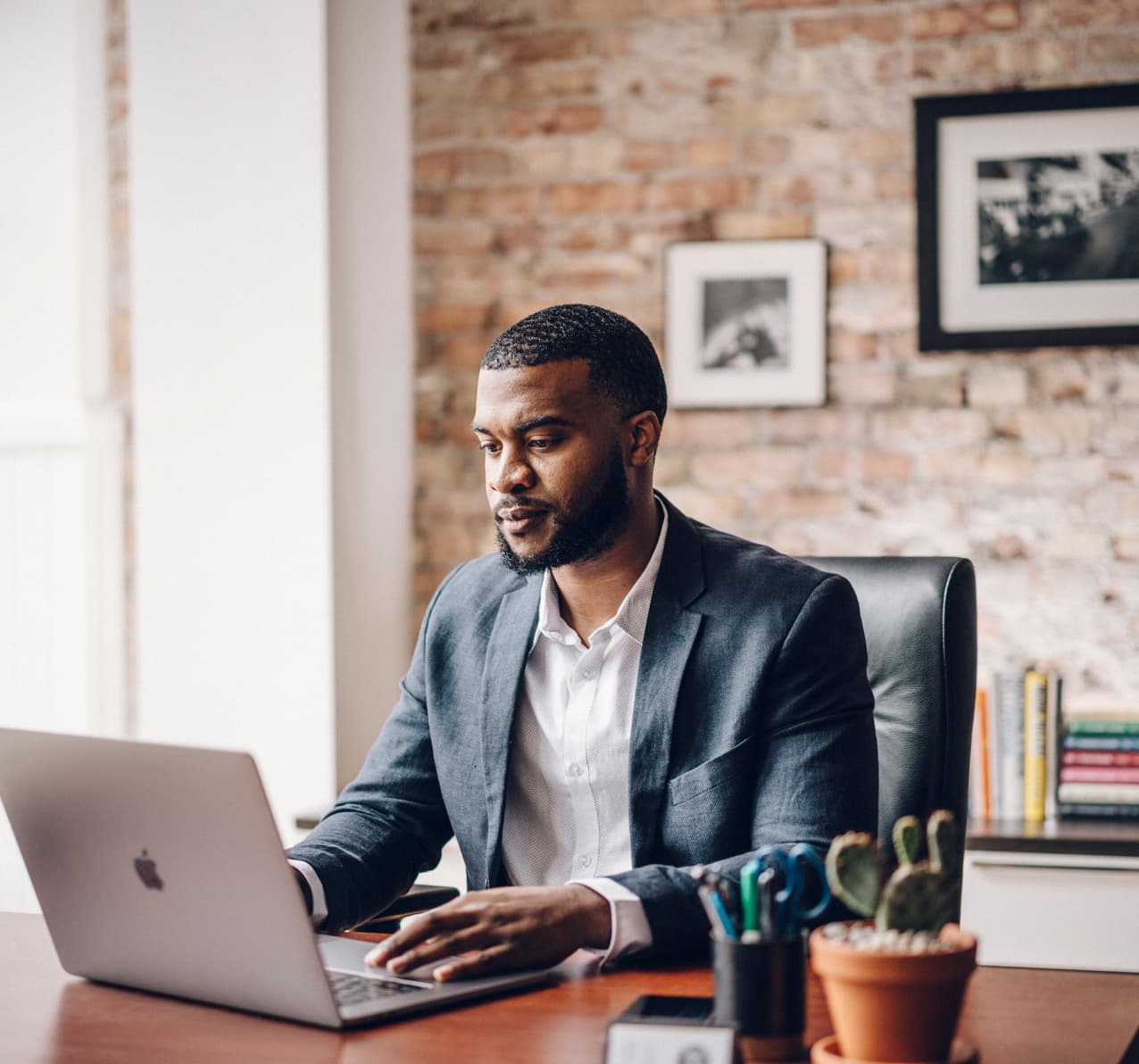 Man sitting at desk in office